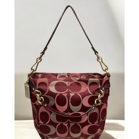 Y2K Coach F18004 Brooke Signature Lurex Shoulder Bag & F46486 Wristlet - Picture 2 of 16